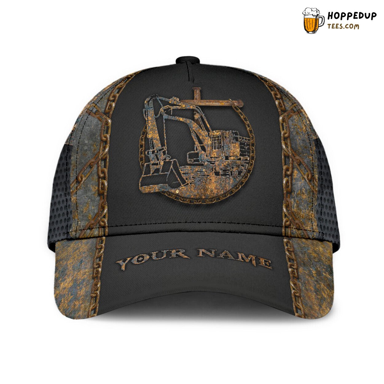 Customized Excavator 3D Print Classic Cap Excavator Baseball Hat Design Customized Excavator 3D Print Classic Cap Excavator Baseball Hat Design