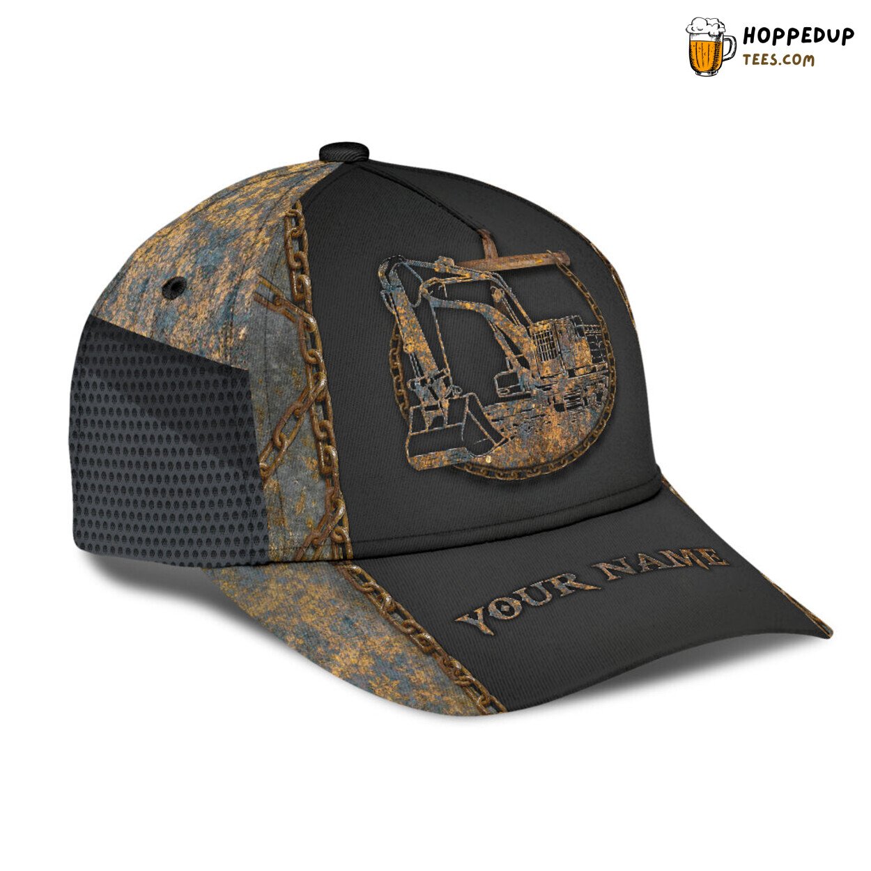 Customized Excavator 3D Print Classic Cap Excavator Baseball Hat Design