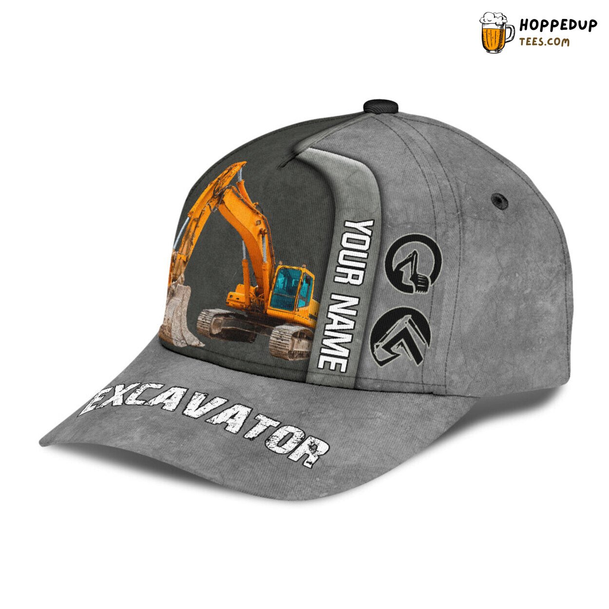 Customized Excavator Equipment Cap Worker Excavator 3D Design Hat