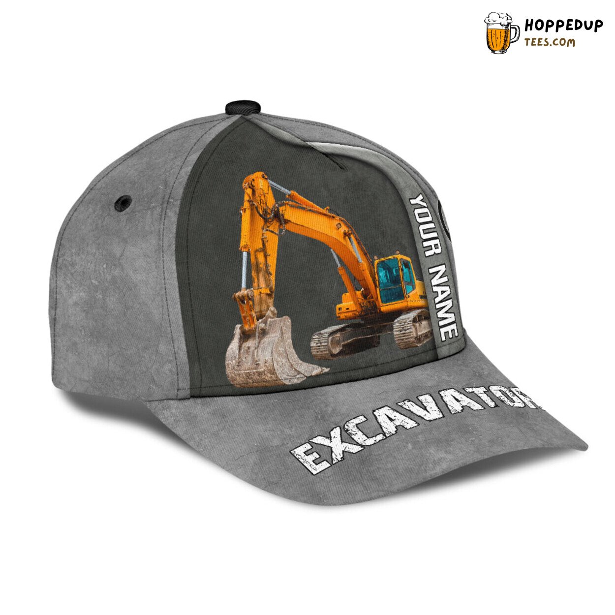 Customized Excavator Equipment Cap Worker Excavator 3D Design Hat Customized Excavator Equipment Cap Worker Excavator 3D Design Hat