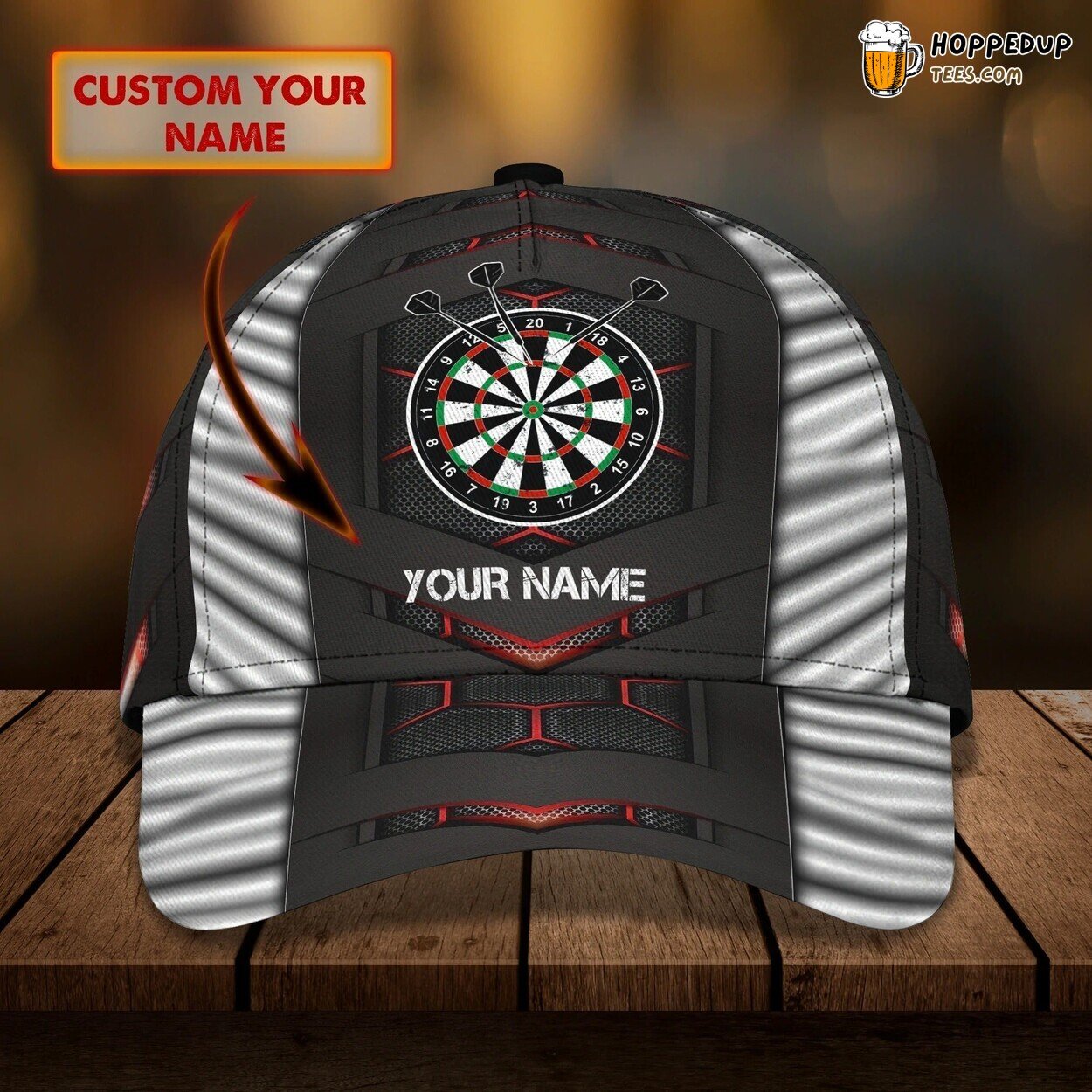 Customized Name 3D Dart Caps Dart Lover Gift Player Dart Hat Cap Classic