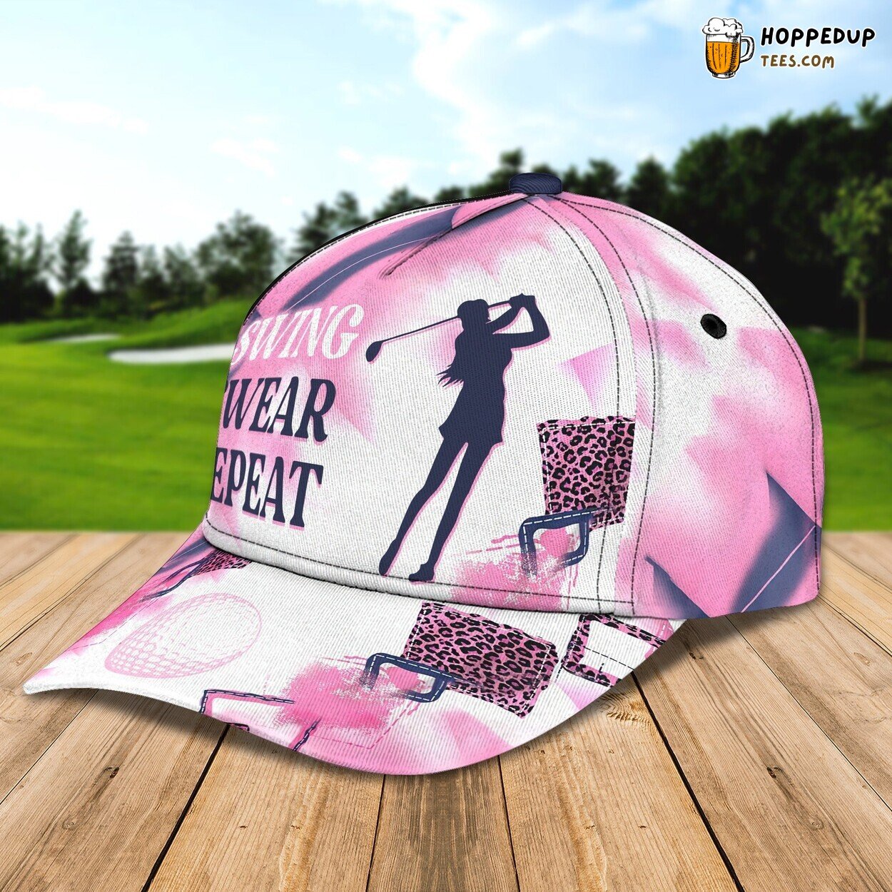 Customized Name 3D Print Womens Golf Cap Golf Hat Girl Woman Gift Love