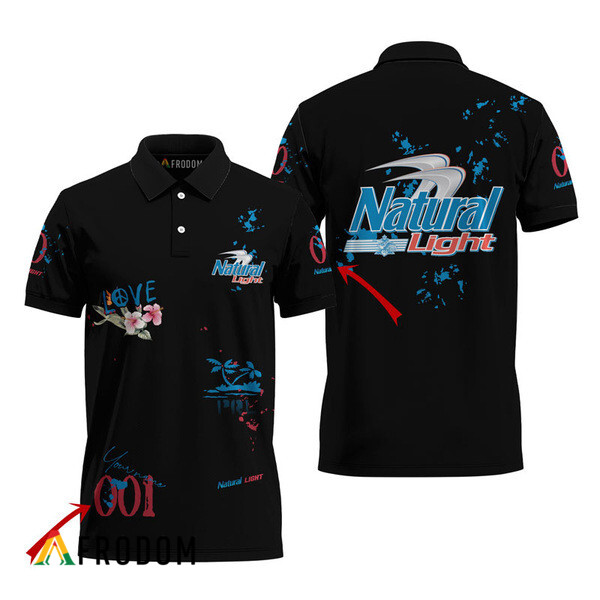 Customized Natural Light Black Mesh Graphic Polo Shirt HU