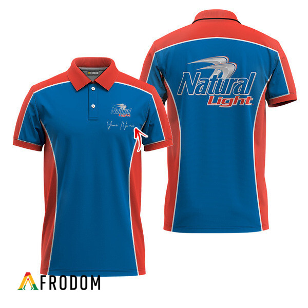 Customized Natural Light Side Color Blocked Polo Shirt HU