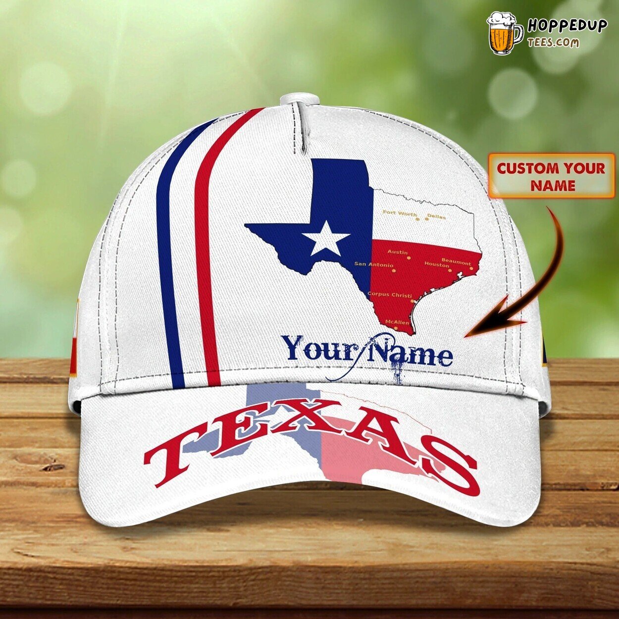 Customized Texas Baseball Cap American Strong Support Classic 3D Hat