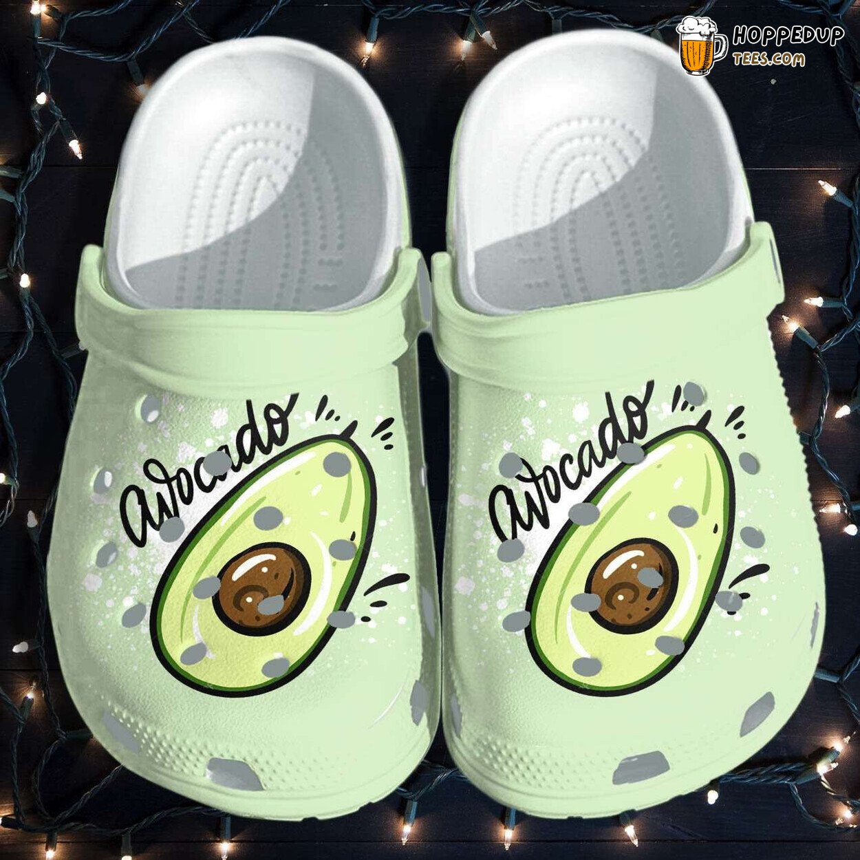Cute Avocado Fruits Lover Themed Comfortable Stylish Clog Shoes