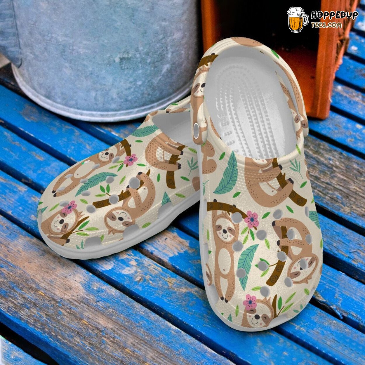 Cute Baby Sloth Funny Animal Gift Clog Shoes Design Unique