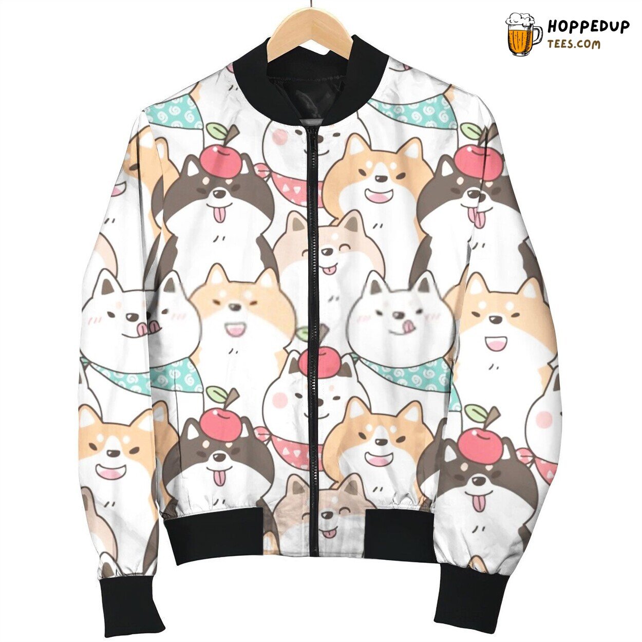 Cute Cartoon Shiba Inu Bomber Jacket