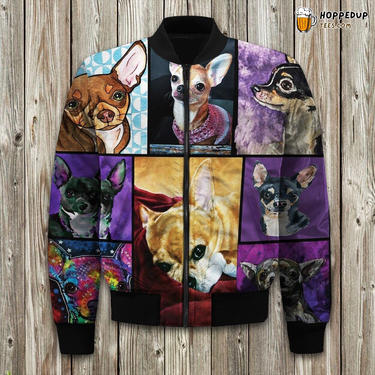 Cute Chihuahua Winter Bomber Jacket Celebrate Small Dog Love