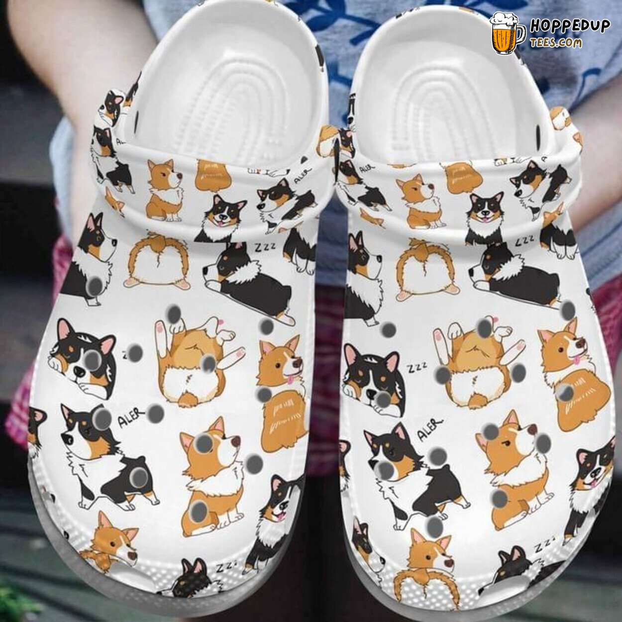 Cute Corgi Dog Rubber Clog Shoes Comfortable Gift Lover Unisex Style