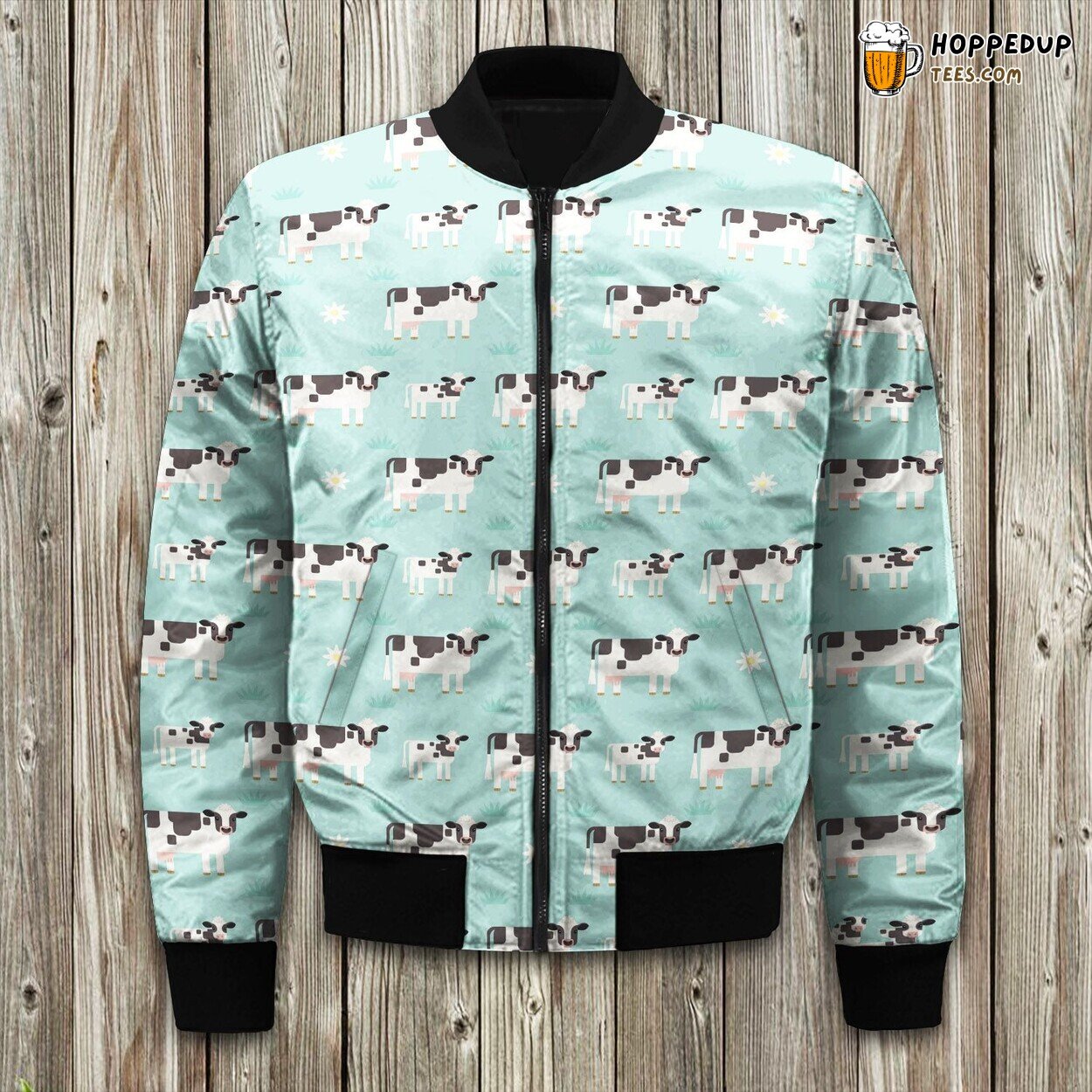 Cute Cow And Baby Cow Bomber Jacket