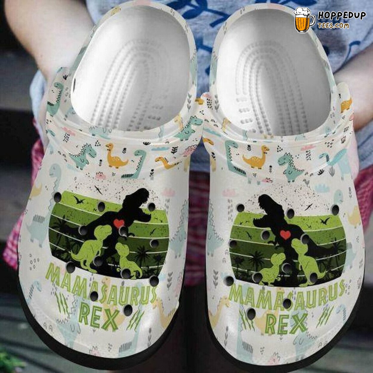Cute Dinosaur Mamasaurus Rex Icon Personalized Lover Gift Clogs