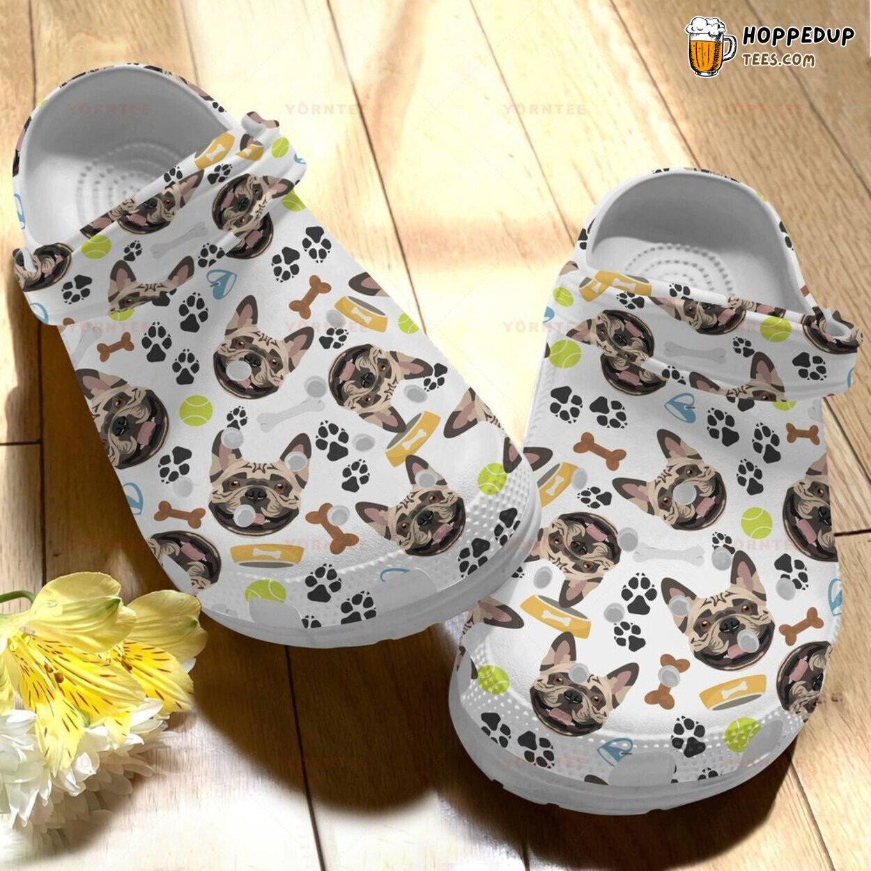 Cute French Bulldog Fashion Style Rubber Clog Shoes Comfy Lover’s Gift
