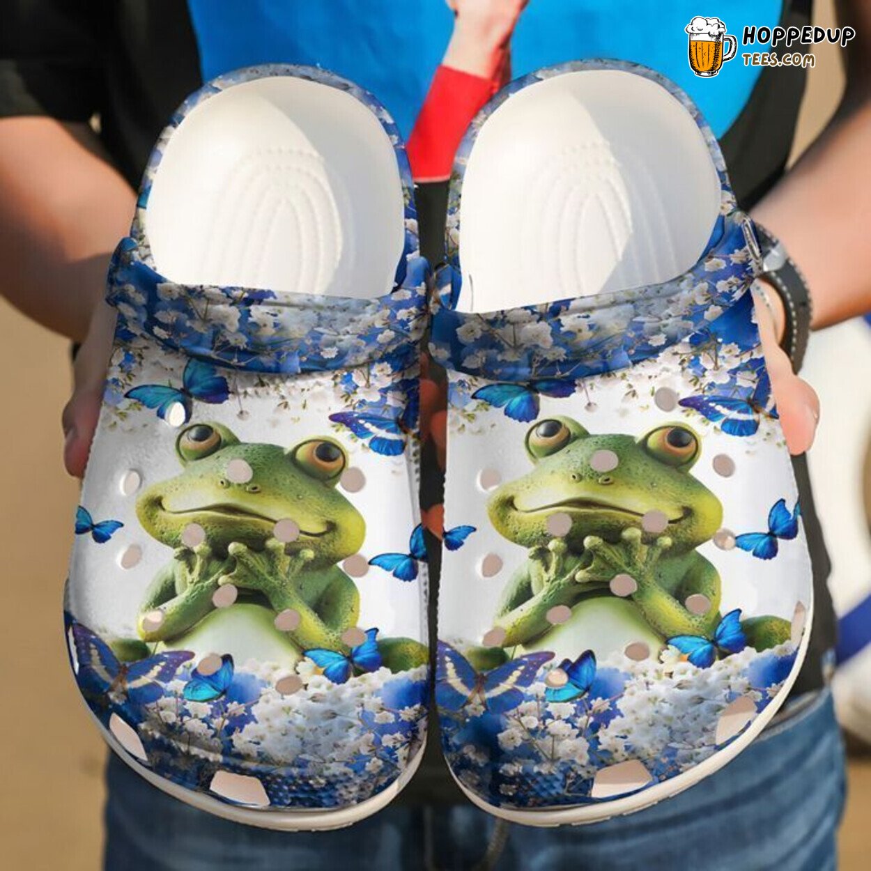 Cute Frog Themed Comfortable Unique Design Classic Clog Shoes