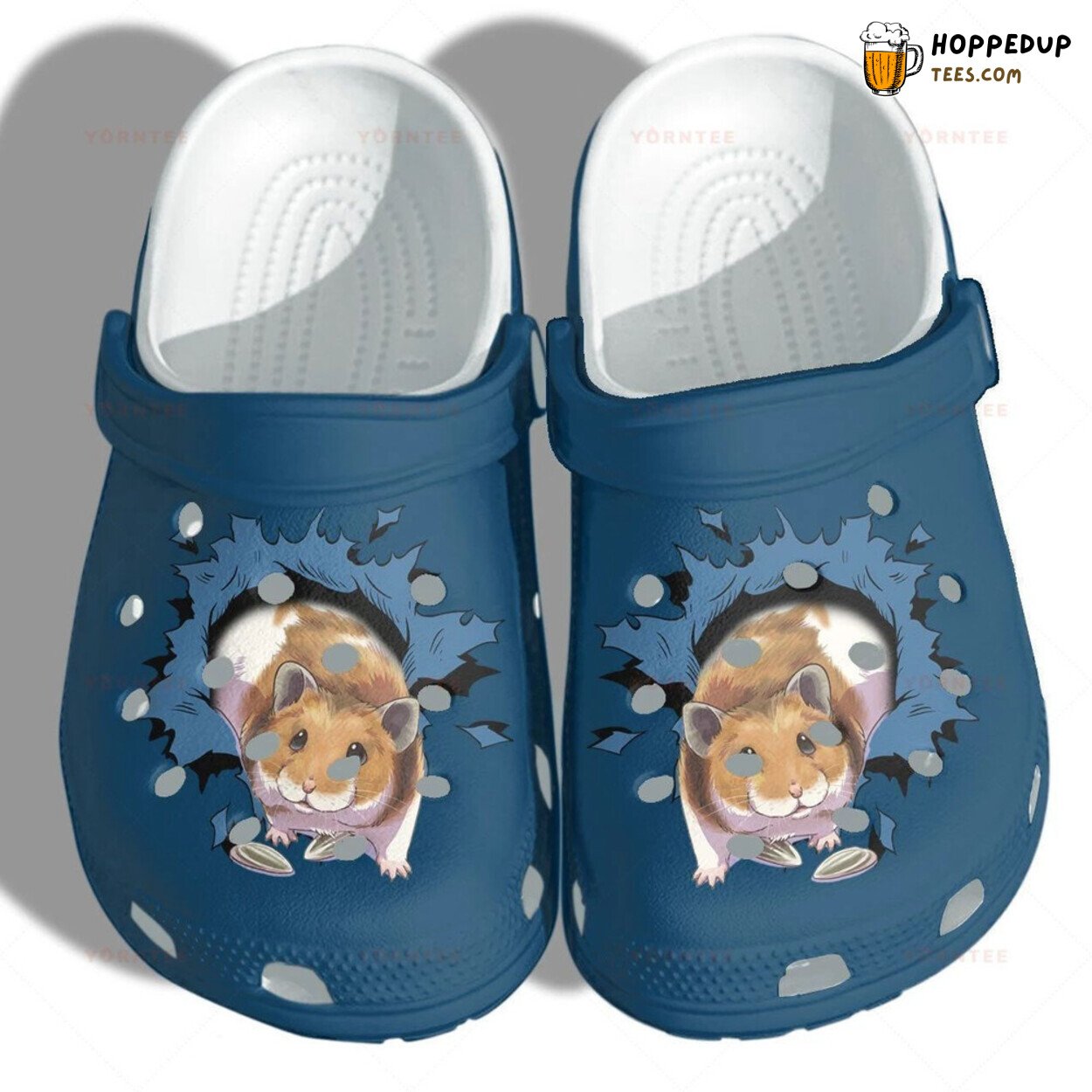 Cute Hamsters Lover Gift Girl Guinea Pigs Mouse Funny Rubber Clogs