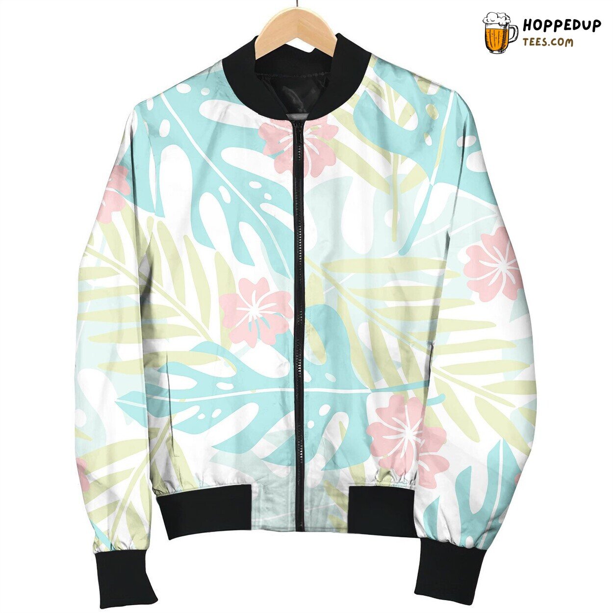 Cute Hand Drawn Tropical Seamless Pattern Bomber Jacket