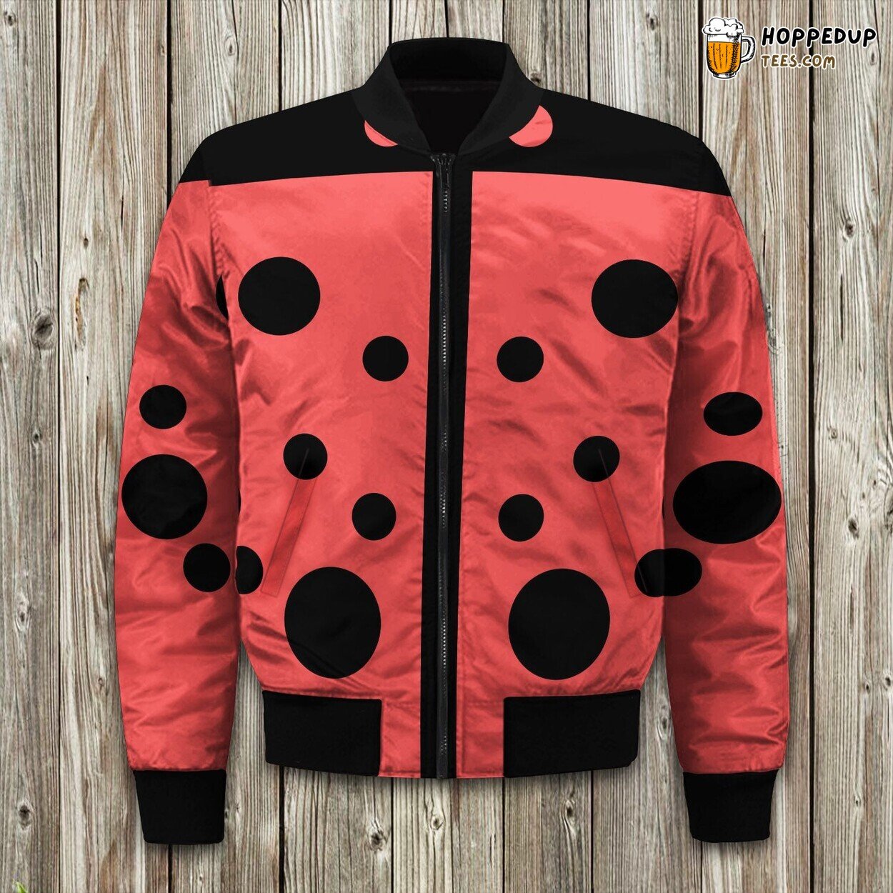 Cute Ladybug Theme Winter Bomber Jacket Premium Design Collection