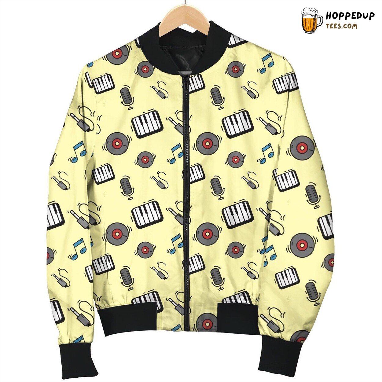 Cute Music Iteams Seamless Bomber Jacket
