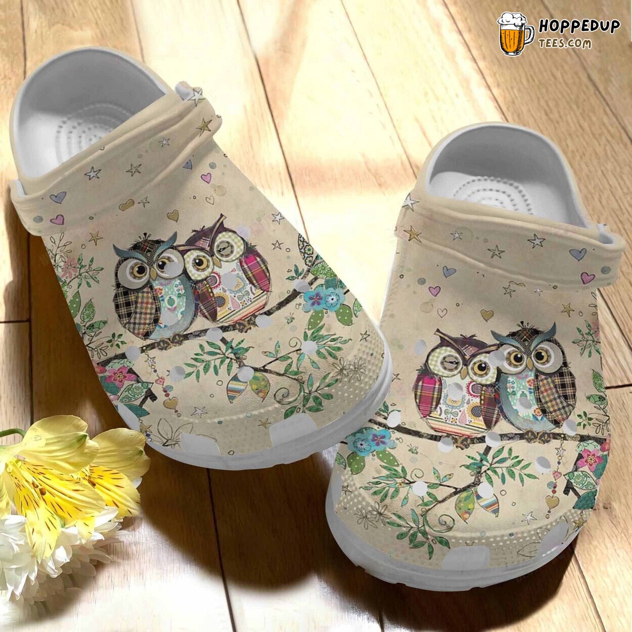 Cute Owl Couple Birthday Thanksgiving Christmas Gift Comfortable Clogs