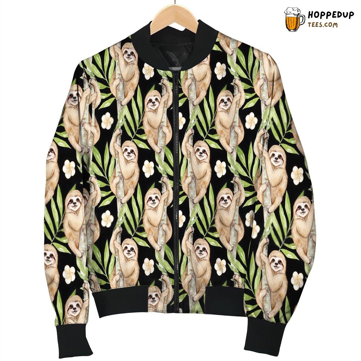 Cute Pattern Style Sloth Bomber Jacket