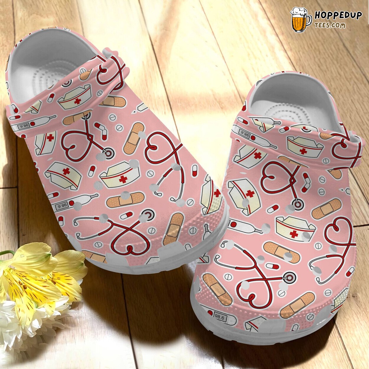 Cute Pink For Nurse Custom Shoes Birthday Gift for Women and Girls