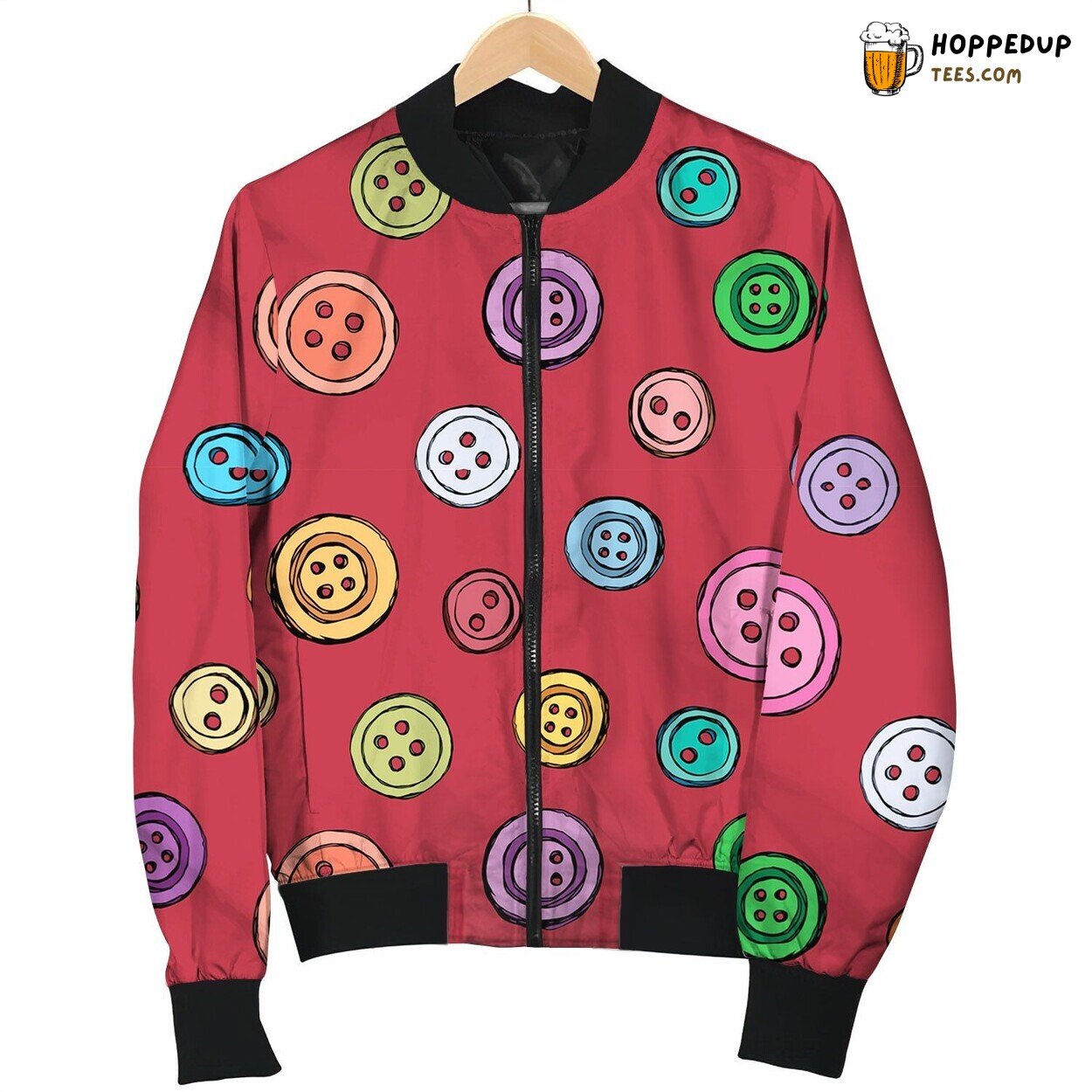 Cute Sewing Pattern Bomber Jacket