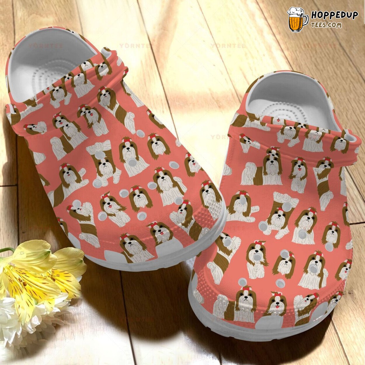 Cute Shih Tzu Dog Lover Gift Comfortable Comfy Rubber Clog Shoes