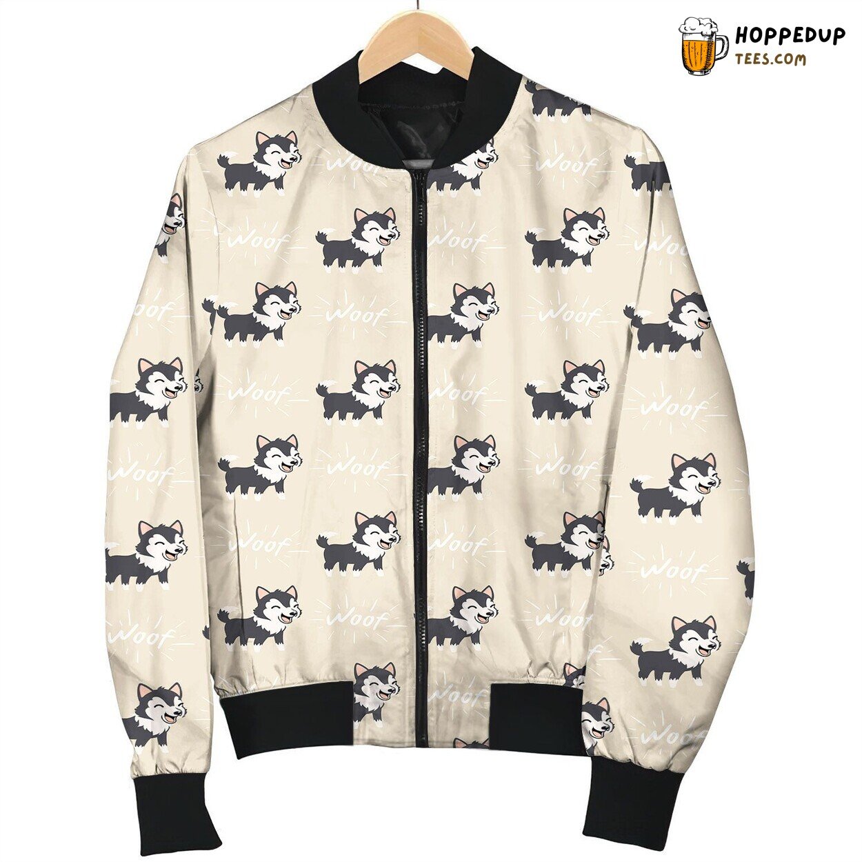 Cute Siberian Husky Bomber Jacket