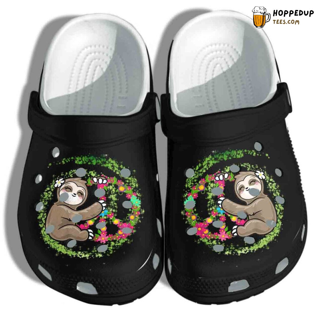 Cute Sloth Flower Lover Gift Comfortable Rubber Clogs Relaxing Shoes