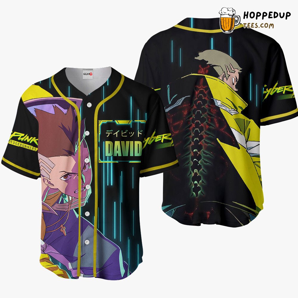 Cyberpunk David Martinez Version B Distinctive Anime Baseball Jersey Design