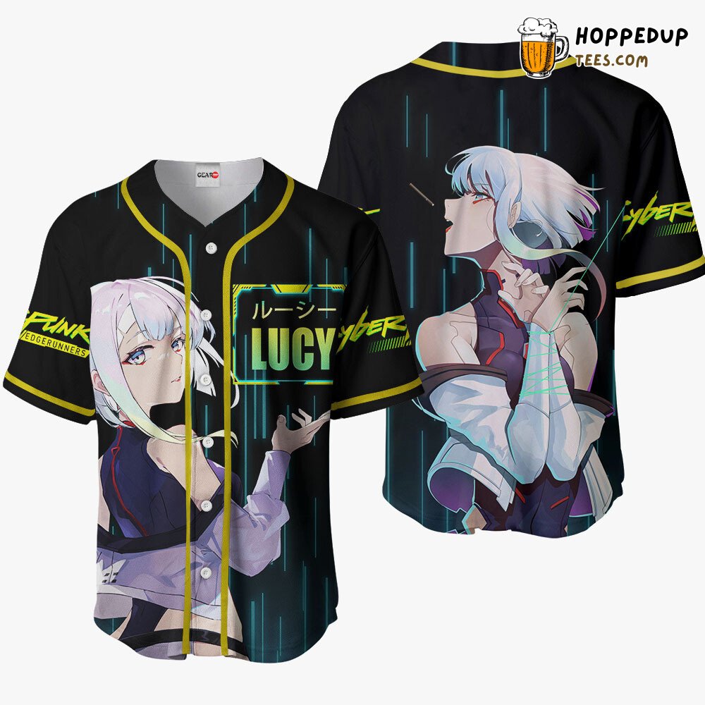 Cyberpunk Lucy Distinctive Unique Design Anime Baseball Jersey Shirt Style Cyberpunk Lucy Distinctive Unique Design Anime Baseball Jersey Shirt Style