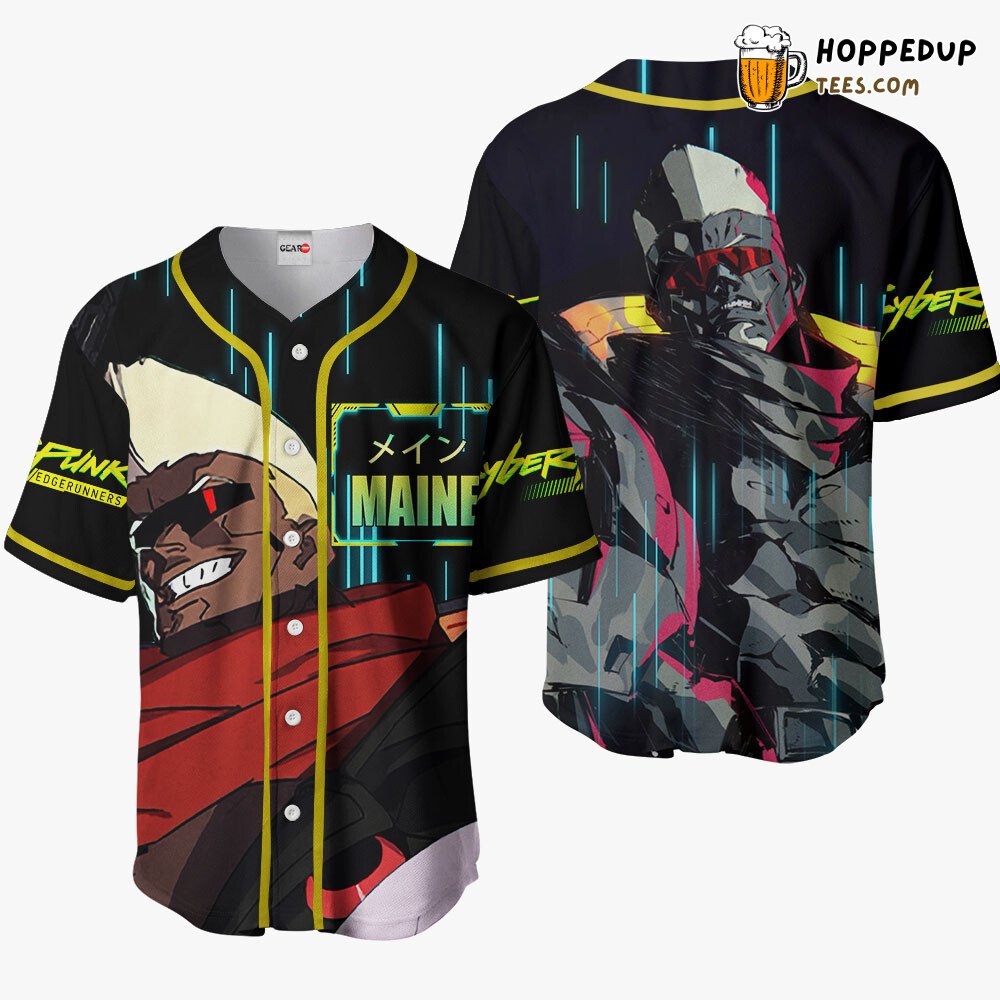 Cyberpunk Maine Distinctive Unique Design Anime Baseball Jersey Shirt