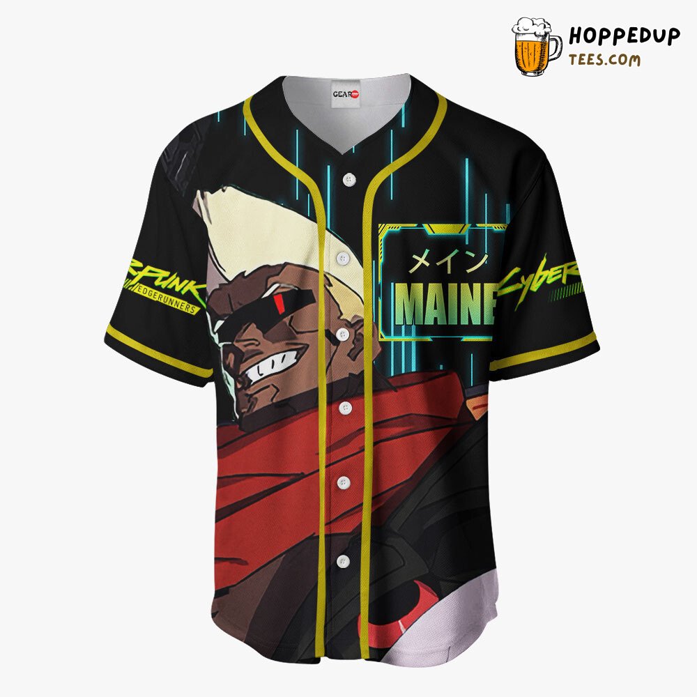 Cyberpunk Maine Distinctive Unique Design Anime Baseball Jersey Shirt