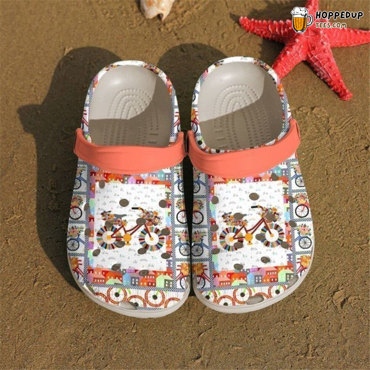 Cycling Lovers Themed Classic Comfortable Clogs Shoes Unique and Durable