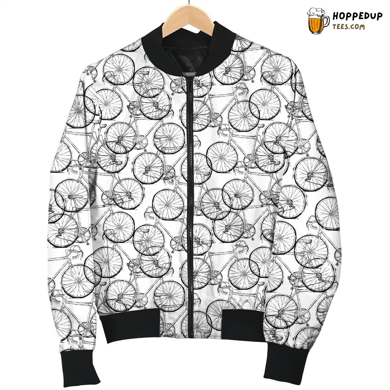 Cycling Raw Drawing Bomber Jacket