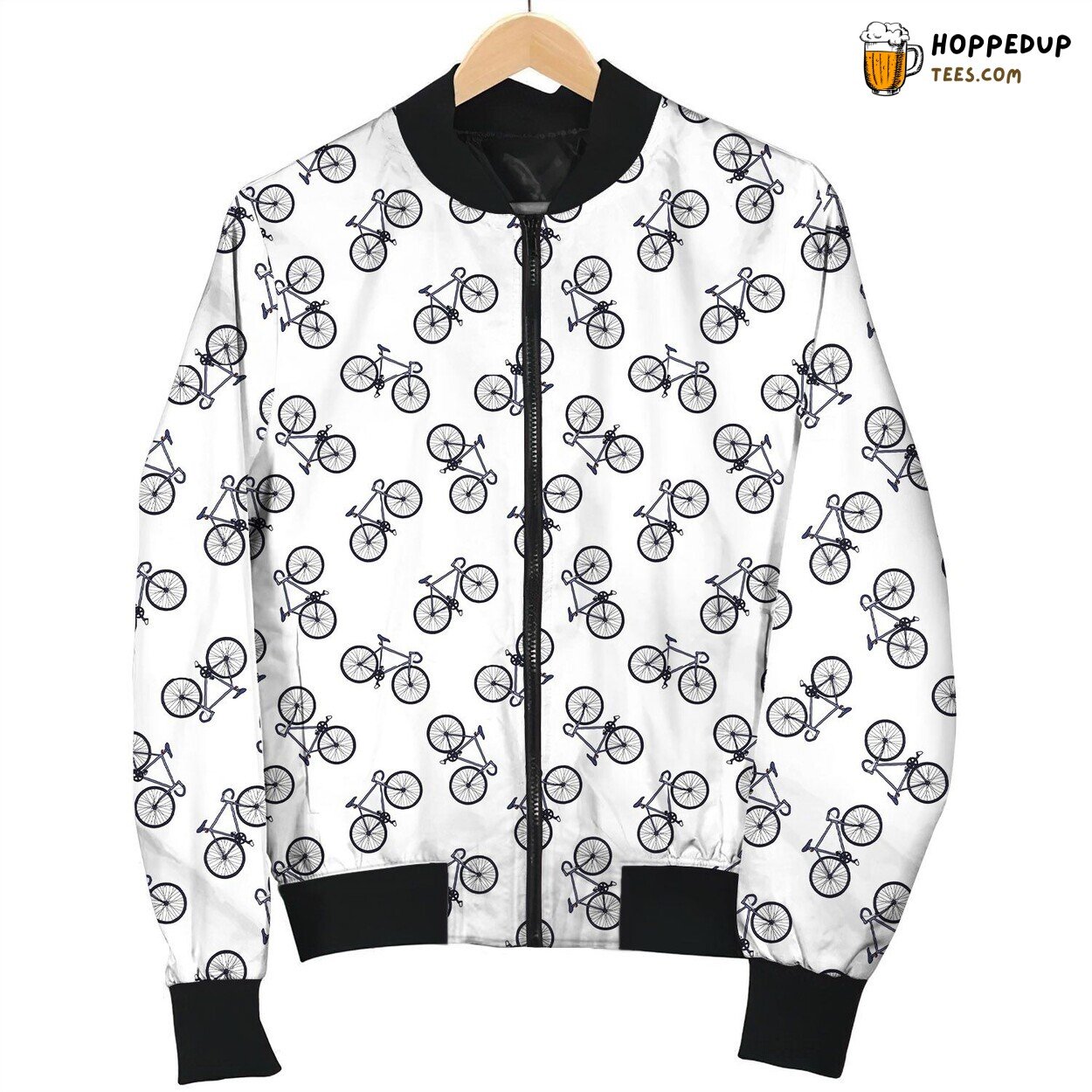 Cycling Simple Pattern Bomber Jacket