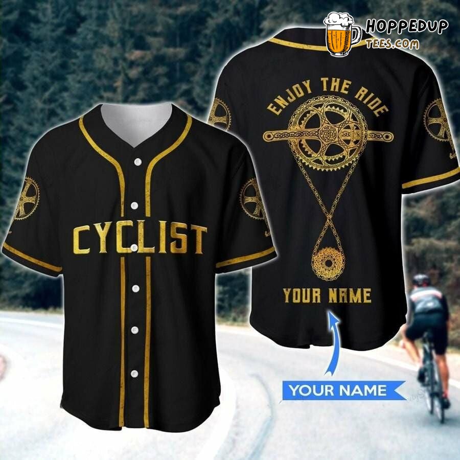 Cyclist Enjoy The Ride Theme Baseball Jersey Personalized Distinct Design