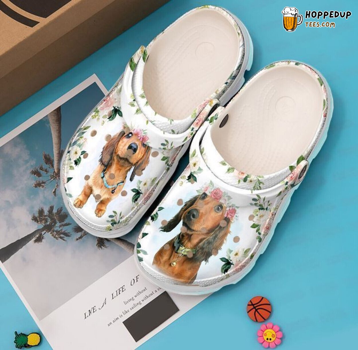 Dachshund Baby Themed Comfortable Unique Stylish Design Classic Clogs