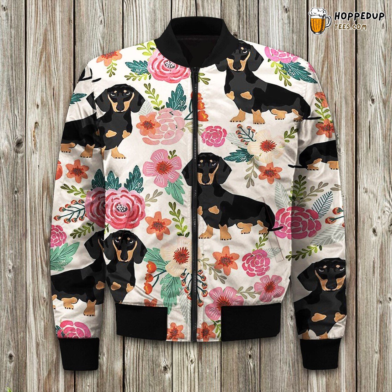 Dachshund Classic Bomber Jacket Winter Cute Padded Warm Luxurious Quality