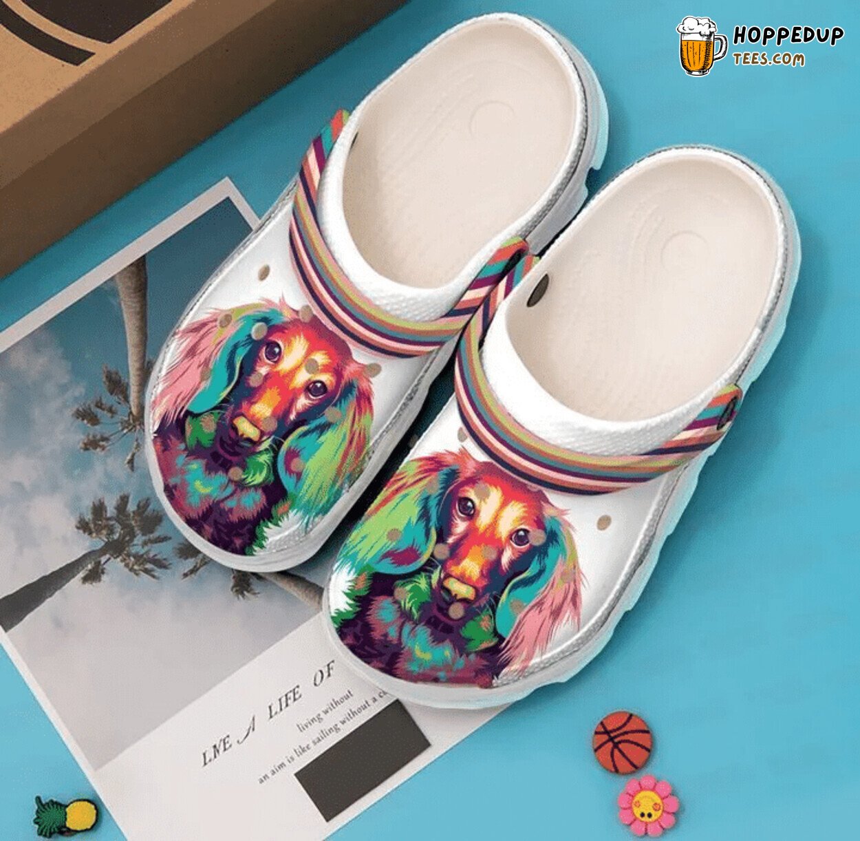 Dachshund Colorful Wiener Themed Classic Comfortable Clogs Shoes Dog Lovers