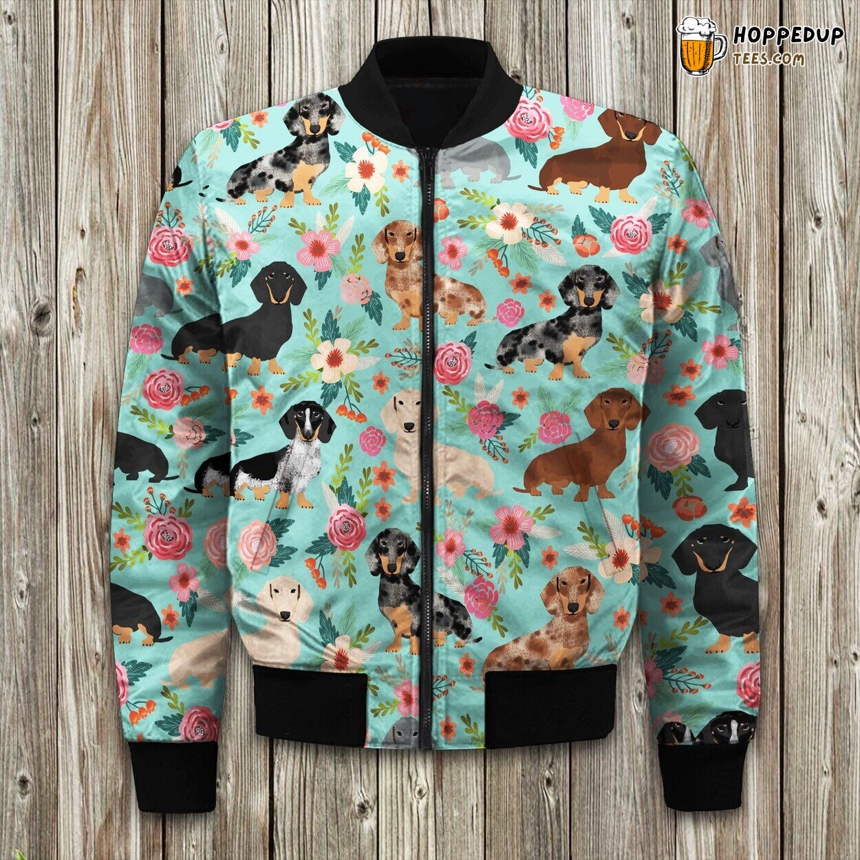 Dachshund Deluxe Bomber Jacket Winter Luxurious Quality Cute Warm Padded