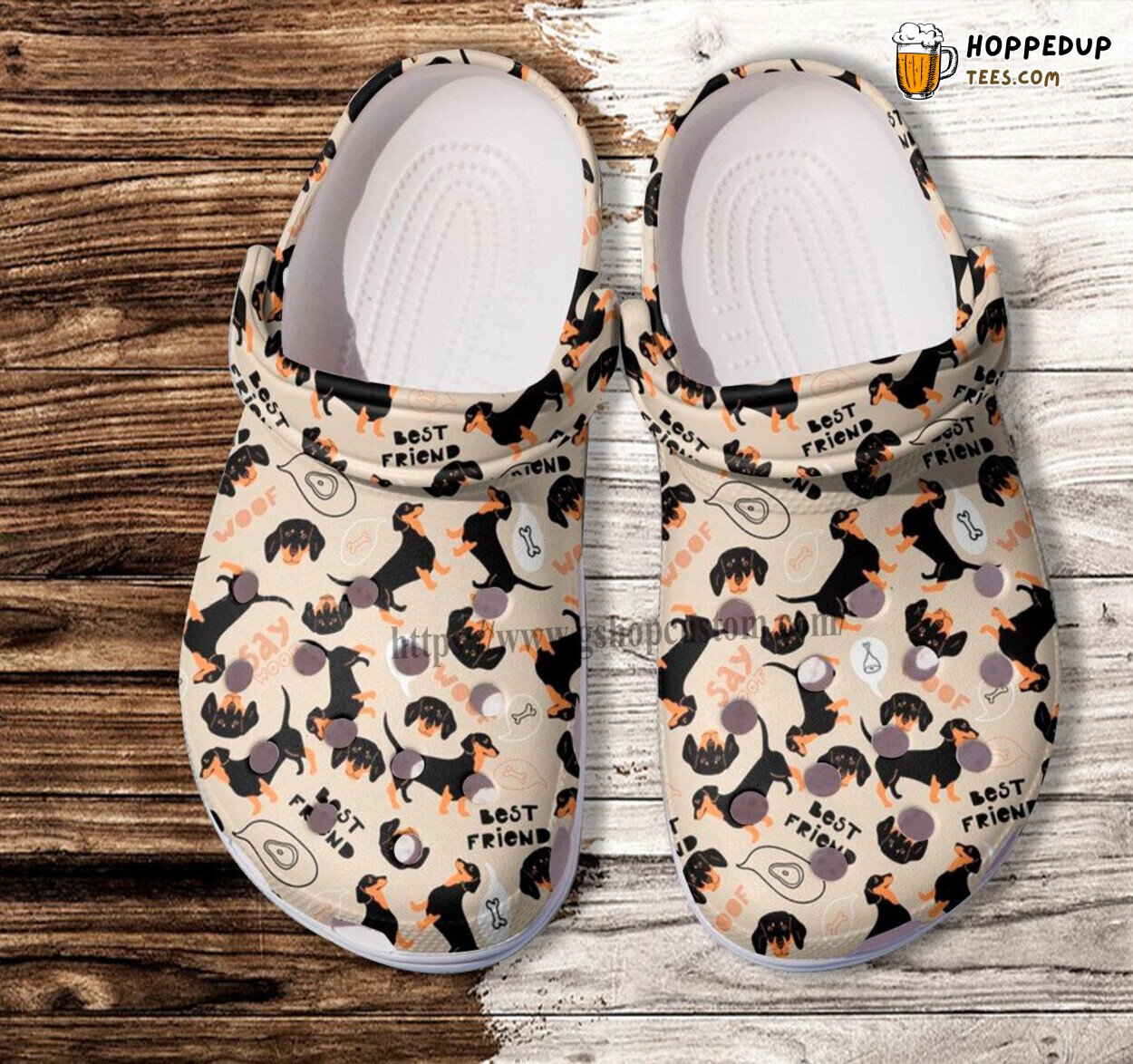 Dachshund Dog Best Friend Pattern Comfort Clogs Men Women Gift Idea