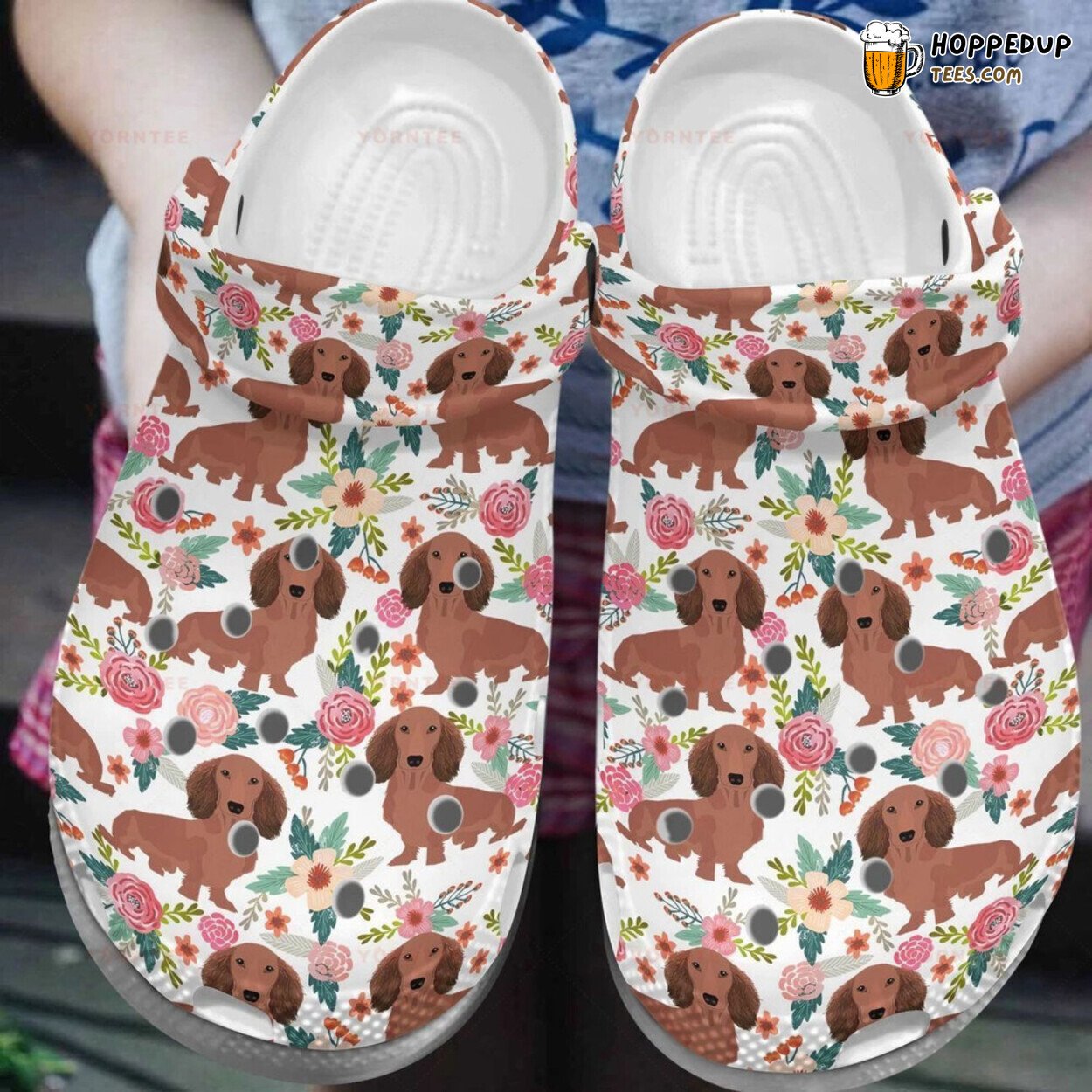 Dachshund Dog Pattern Lover Gift Comfortable Comfy Rubber Clog