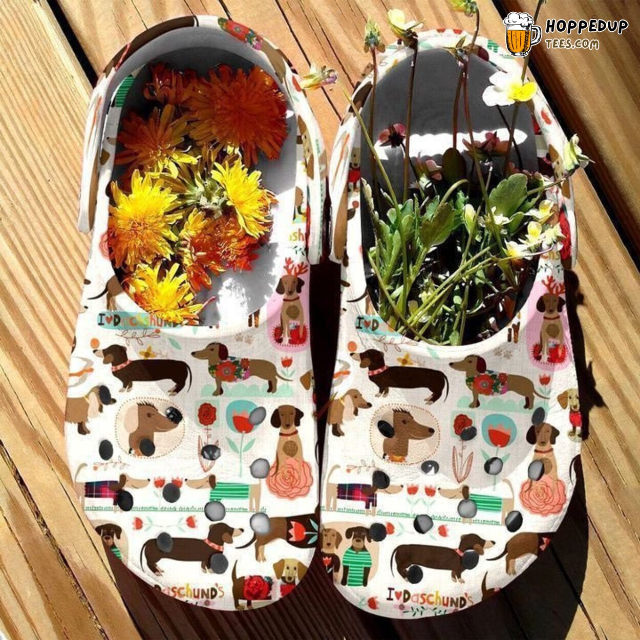 Dachshund I Love Dachshunds Classic Themed Comfortable Unique Clogs