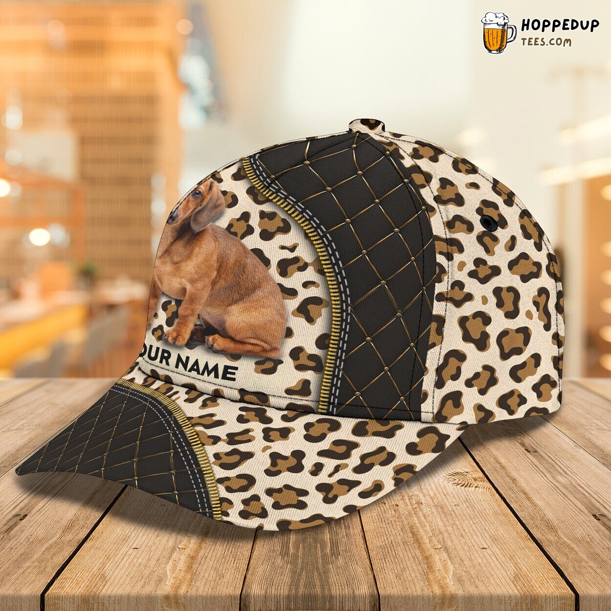 Dachshund Leopard Adoration 3D Classic Cap Personalized Unique Design Name Dachshund Leopard Adoration 3D Classic Cap Personalized Unique Design Name