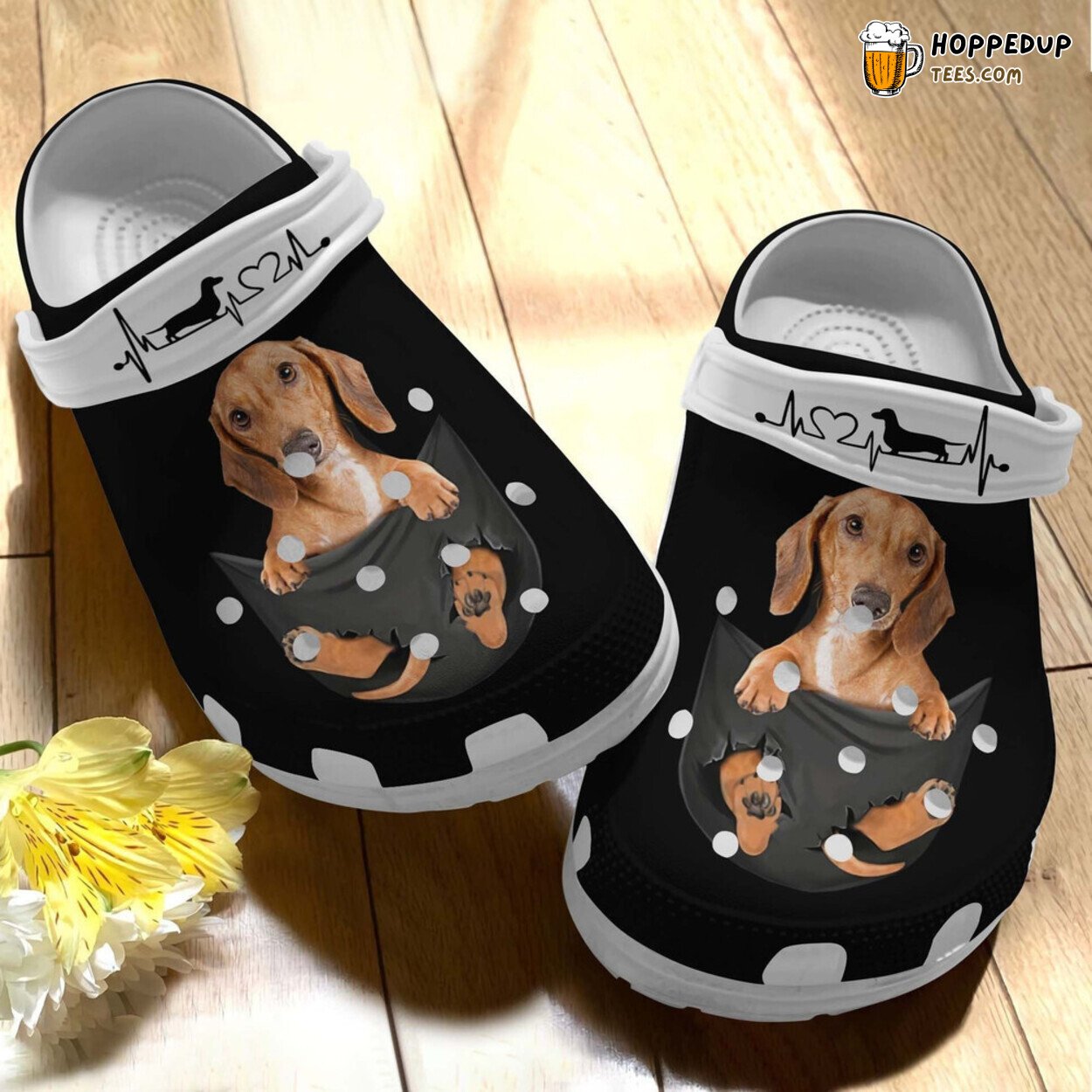 Dachshund Lovely Rubber Comfortable Unique Design Footwear Clogs