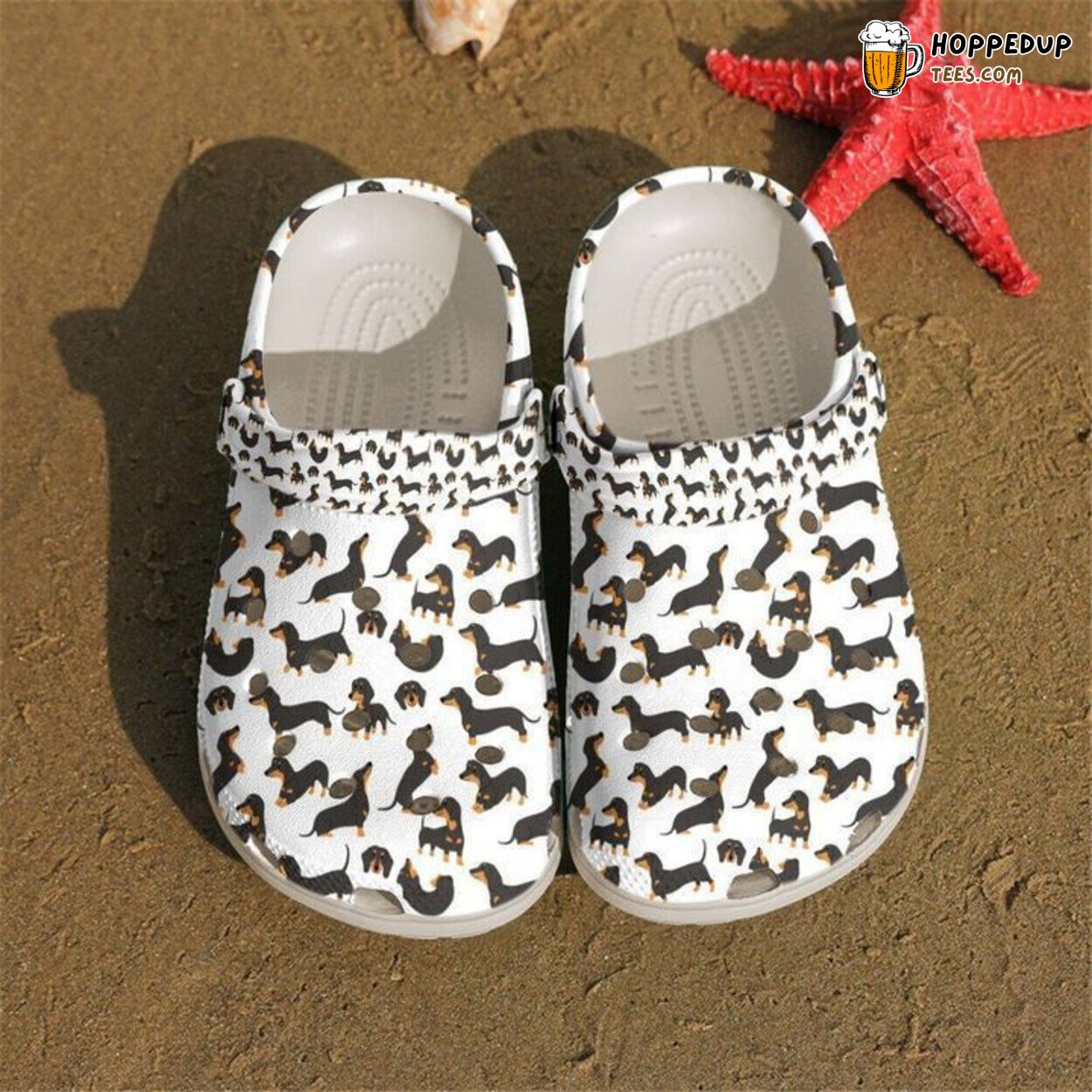 Dachshund Pattern Themed Classic Comfortable Stylish Clogs