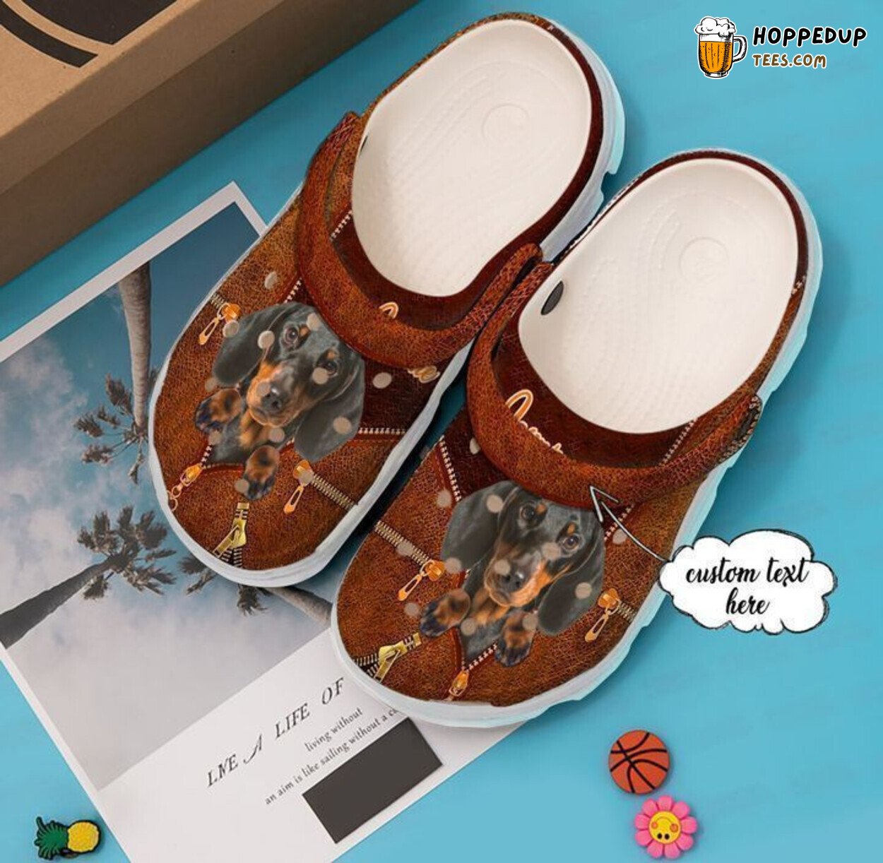 Dachshund Personalized Cool Classic Comfortable Clogs Shoes Unique Pet Gift