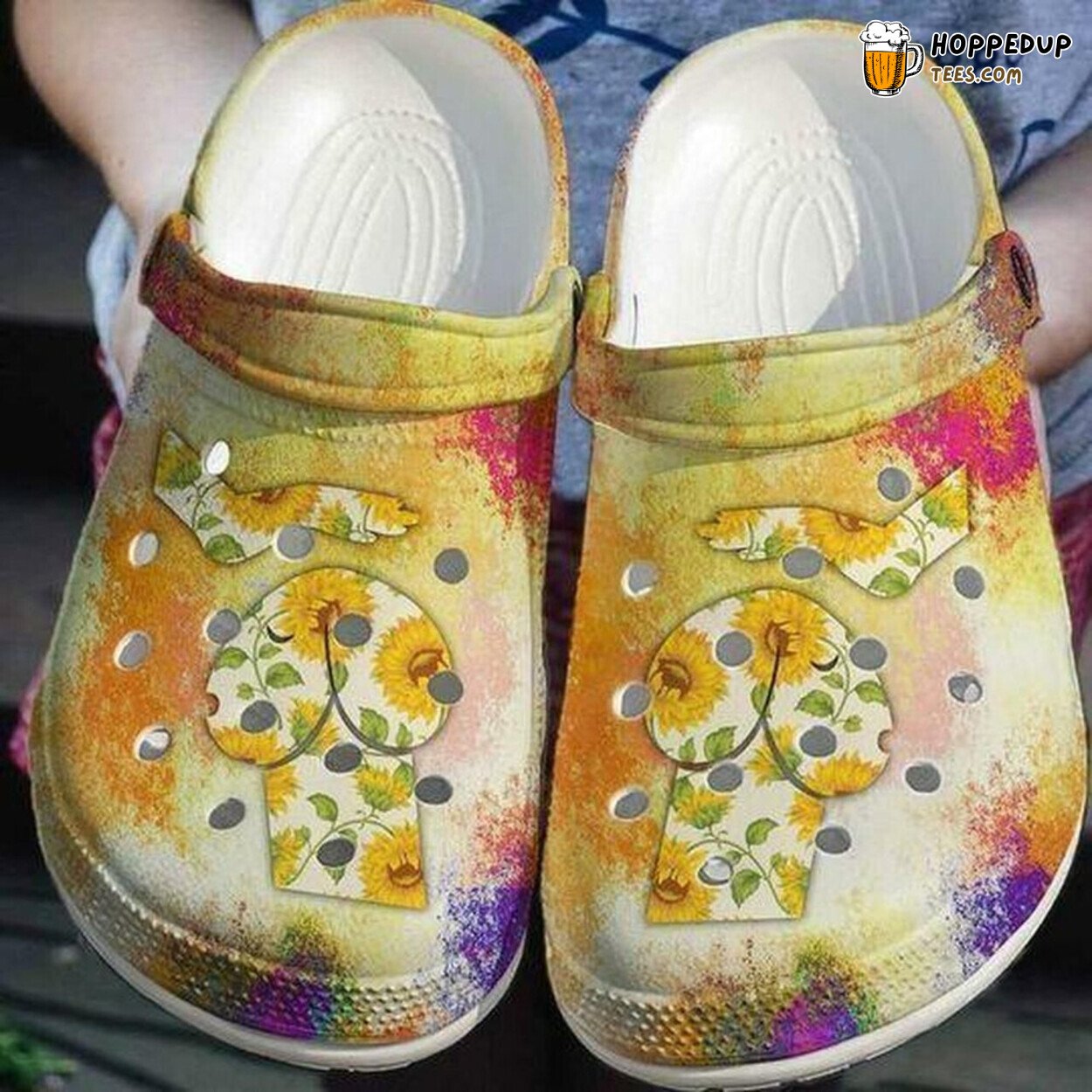 Dachshund Sunflower Friend Personalized Rubber Clog Shoes Comfy Dog Lover Gift