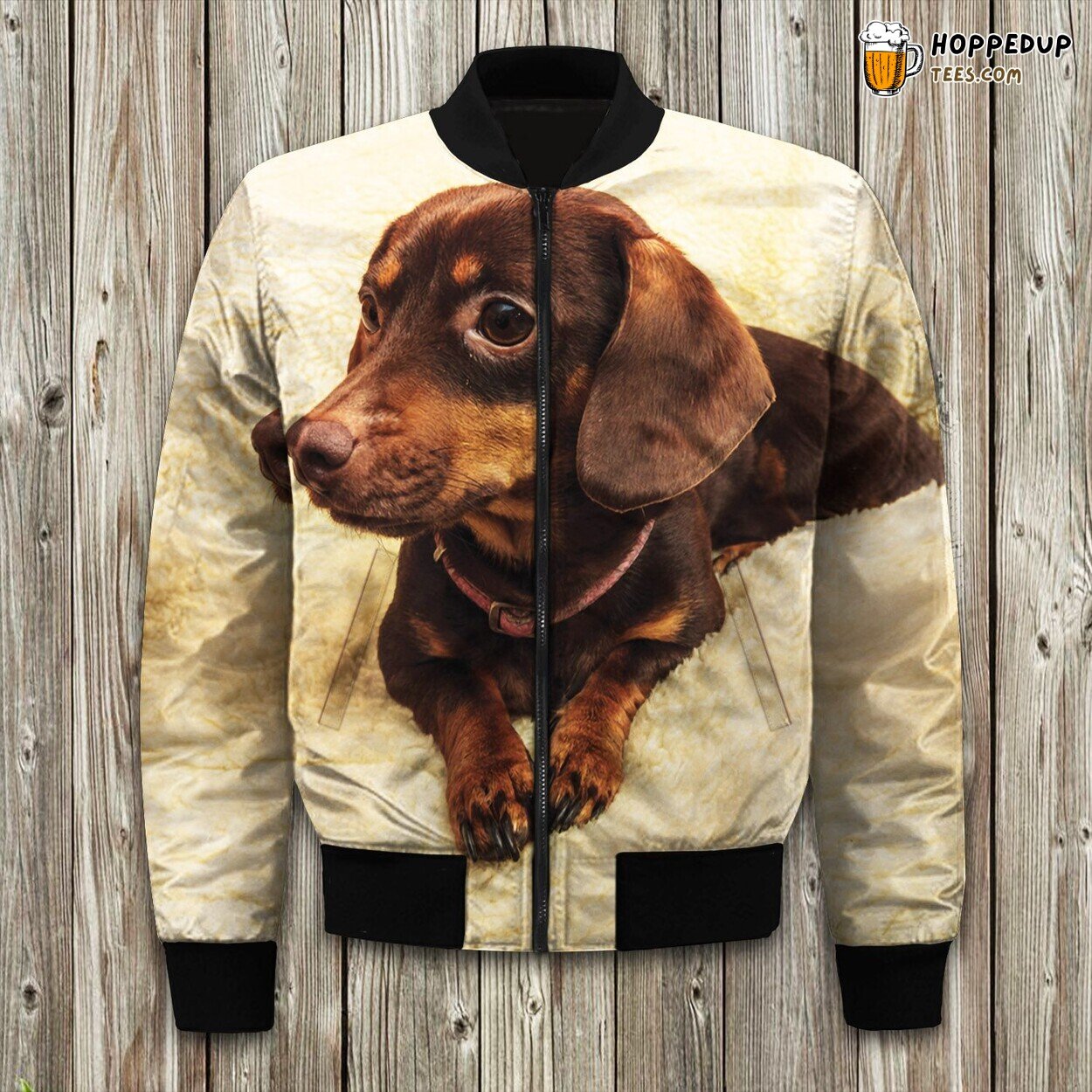 Dachshund Trend Bomber Jacket Winter Luxurious Quality Cute Padded Warm